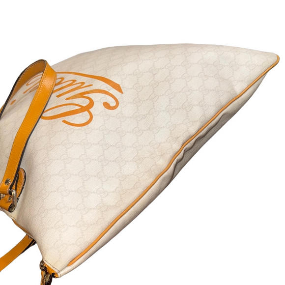 Gucci Cream and Orange Tote Bag - Picture 5 of 11